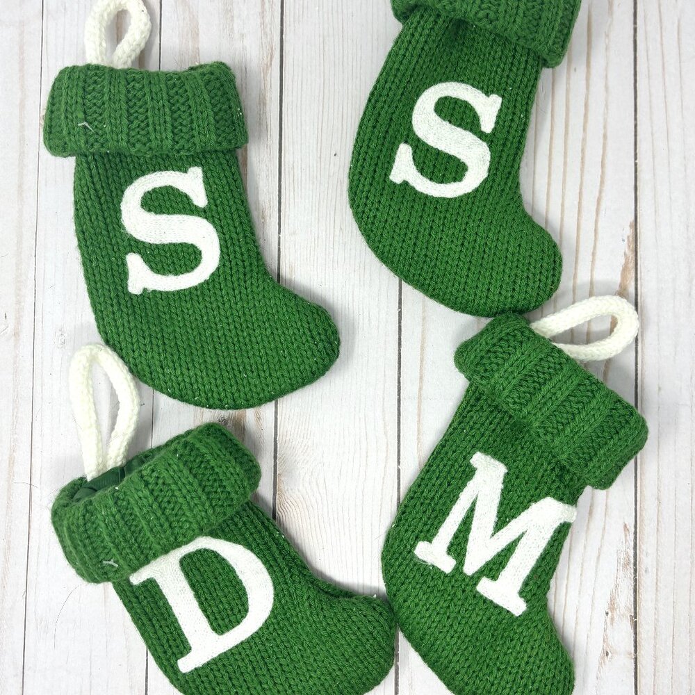 Target Wondershop Green Mini Stockings Monogram Letter D M S S